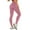 Pink, variant on Fiaer High Waisted Seamless Leggings for Women Tummy Control Squat Proof Workout Yoga Pants Slim Fit Solid Color Breathable Shaping Trousers Yellow XS