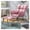 Pink, variant on Rocking Chairs for Nursery Glider Rocker with High Backrest Nursing Armchair with Thick Padded Cushion and Wood Legs Leisure Relaxing Chair for Nursery/Living Room/Bedroom