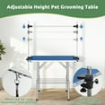 thumbnail image 7 of Noaman 46 Inch Foldable Dog Grooming Table with Adjustable Arm, Noose, Non-Slip Surface & Storage Mesh Tray, Blue, 7 of 7