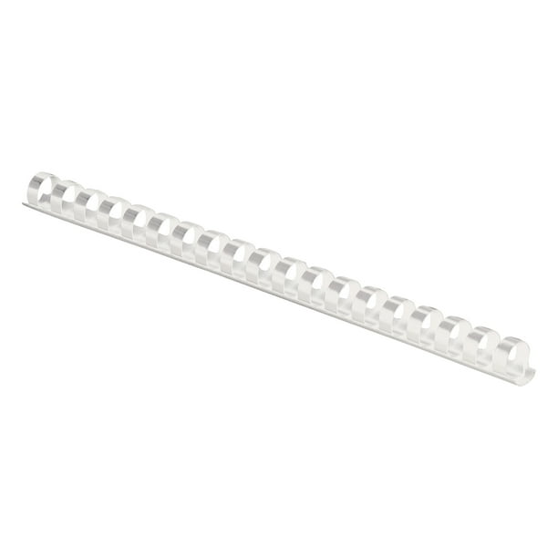 Fellowes Plastic Comb Bindings, 3/8" Diameter, 55 Sheet Capacity, White