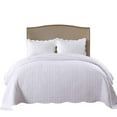 thumbnail image 2 of MarCielo 3 Piece 100% White Cotton Quilt Set Lightweight Bedspread Bed Coverlets Comforter Set, Geometry (Queen), 2 of 9
