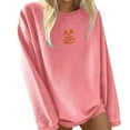 thumbnail image 1 of Gibobby Sudadera oversize mujer Sudadera suelta para mujer cuello redondo para otoño e invierno(Rosa,CH), 1 of 4