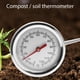 thumbnail image 1 of Sonda de monitor de temperatura de compost de jardín Termómetro de suelo de acero inoxidable, 1 of 6