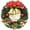 Type B, variant on Janrevotw Christmas Wreath Reef for Front Door Window 11.8 Inch Pine Artificial Garland with Bowknot, Bells, Deer, Red Berries, Flower Gifts for Christmas Party Decor