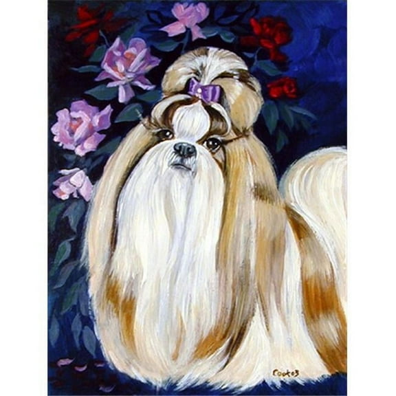 28 x 40 in. Shih Tzu House Size Canvas Flag