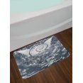 thumbnail image 2 of Psychedelic Bath Mat, Surreal Paint with Wings and Time Spiral in Cloud with Circles Sacred Geometry Image, Non-Slip Plush Mat Bathroom Kitchen Laundry Room Decor, 29.5 X 17.5 Inches, Grey, Ambesonne, 2 of 2