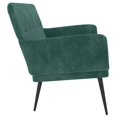 thumbnail image 2 of vidaXL Bench Dark Green 108x79x79 cm Velvet, 2 of 5