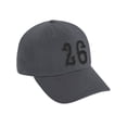 thumbnail image 3 of Daxton 3D Vintage Custom Number Low Profile Adjustable Baseball Dad Hat Cap, Charcoal Black, 26, 3 of 4