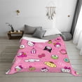 thumbnail image 3 of Lsque Sanrio Print Flannel Throw Blanket, Ultra-soft Blanket for Bed, Couch, Car, Hypoallergenic Anti-pilling blanket-60"x50", 3 of 8