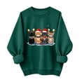thumbnail image 4 of Women's Christmas Cat Graphic Sweatshirt Crew Neck Long Sleeve Casual Pullover Top, 4 of 5