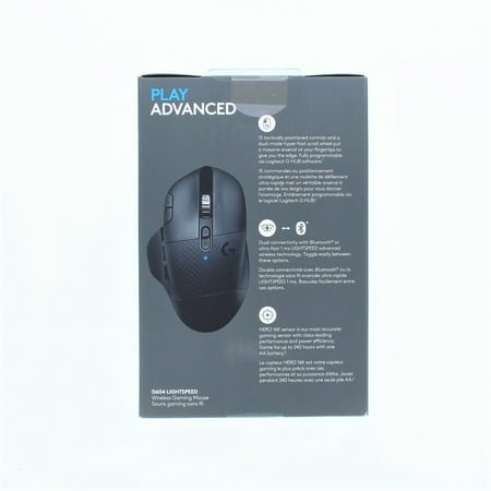 Logitech - G604 LIGHTSPEED Wireless Optical Gaming Mouse with 25000 DPI HERO sensor - Black