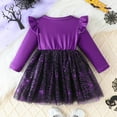 thumbnail image 4 of MUXiin Toddler Girls Halloween Long Sleeve Dress with Cartoon Print Party Gown Halloween Dress For Girls for 6-9 Months, 4 of 8