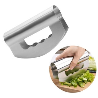 1pc Mezzaluna Salad Chopper - Stainless Steel Rocker Knife for Lettuce &  Vegetables