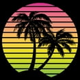 thumbnail image 2 of Palm Trees Sunset - Summer Vacation Tropical Beach Tank Top - X-Large - Black, 2 of 5