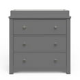 thumbnail image 3 of Child Craft Harmony 3 Drawer Dresser with Removable Changing Table Topper for Nursery or Bedroom, Plenty of Storage, Anti-Tip Kit Included to Prevent Tipping, Non-Toxic, Baby Safe Finish (Cool Gray), 3 of 5