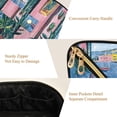 thumbnail image 5 of FORMRS Makeup Bag Travel Cosmetic Organizer for Women Fold Flat Zipper Pouch with Handle, Pink Window, 5 of 8