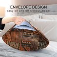 thumbnail image 4 of Yayeee Pillowcase Standard Size Set of 2 Satin Wrinkle Resistant Envelope Pillow Case, Abstract Tribal Pattern, 4 of 8