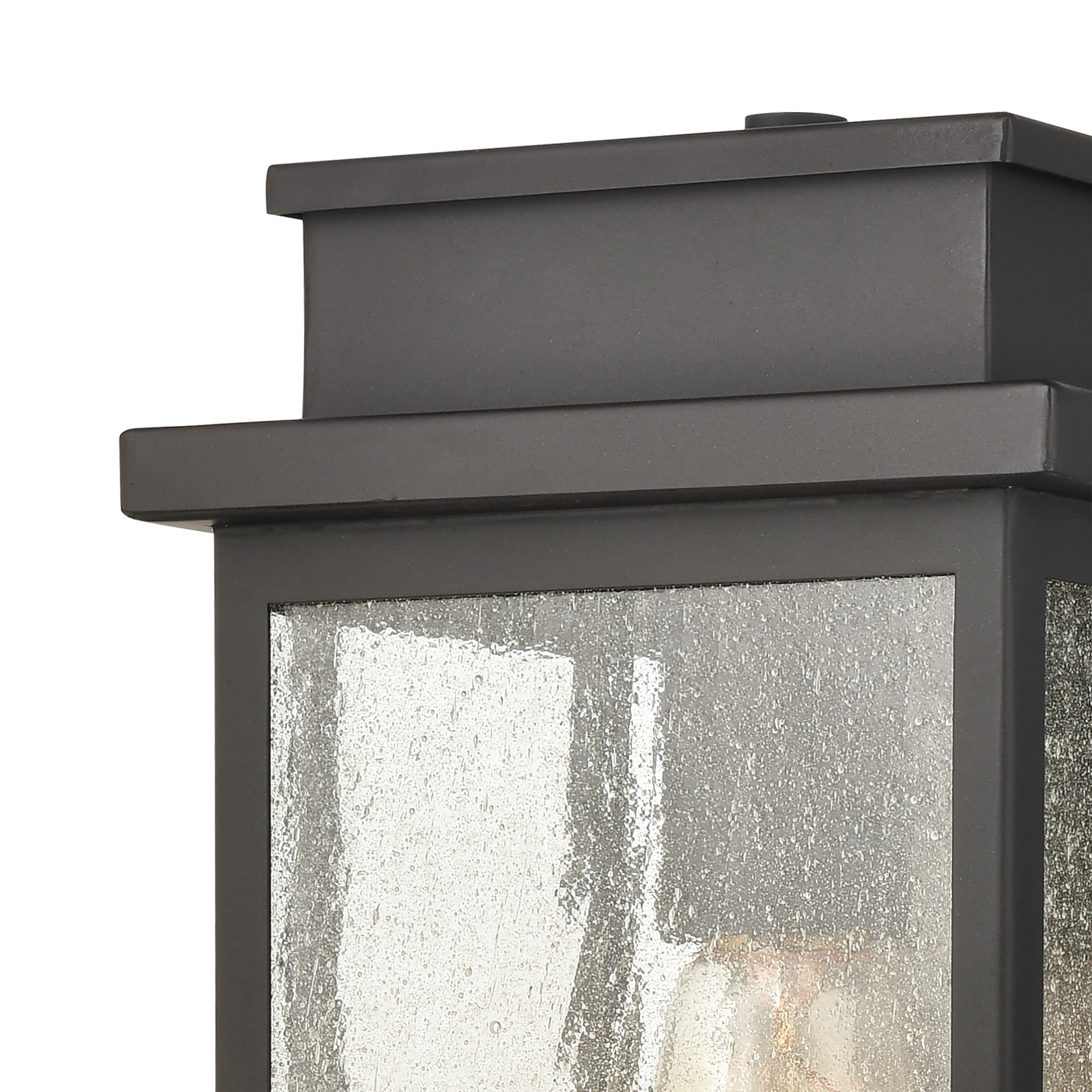 Braddock 1-Light Outdoor Sconce in Architectural Bronze with Seedy Glass Enclosure
