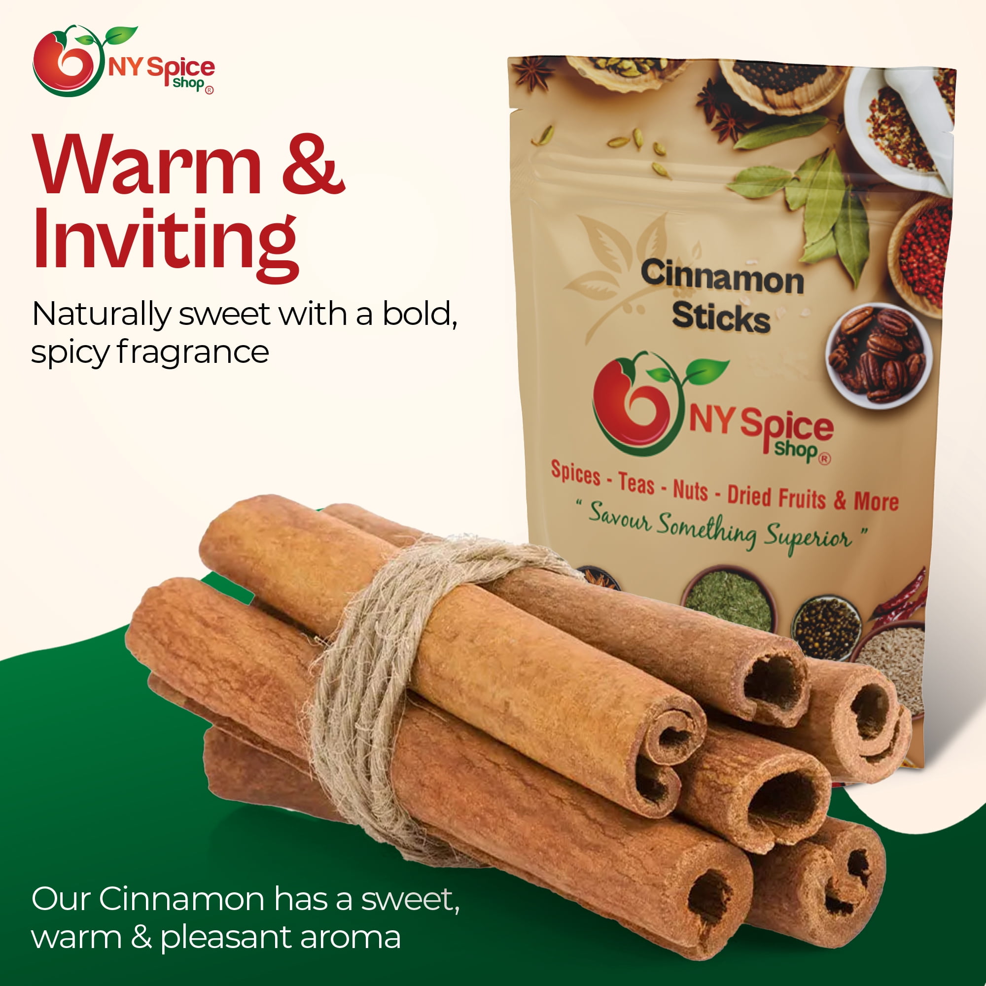 NY SPICE SHOP Cinnamon Sticks - 5 Pound - Fresh Organic Dry Cinnamon Sticks