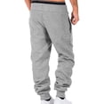 thumbnail image 2 of Pantalones de chándal para hombre Casual Joggers Color sólido Cordón Cintura elástica Deportes Fitness Pantalones deportivos con bolsillos, 2 of 2