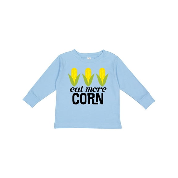 Inktastic Eat More Corn Boys or Girls Long Sleeve Toddler T-Shirt