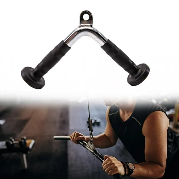 Triceps Pushdown Bar Home Gym Weightlifting Machine Attachments Cable V Bar Handle for Workout Weight Lifting Exercises Triceps Back Muscles