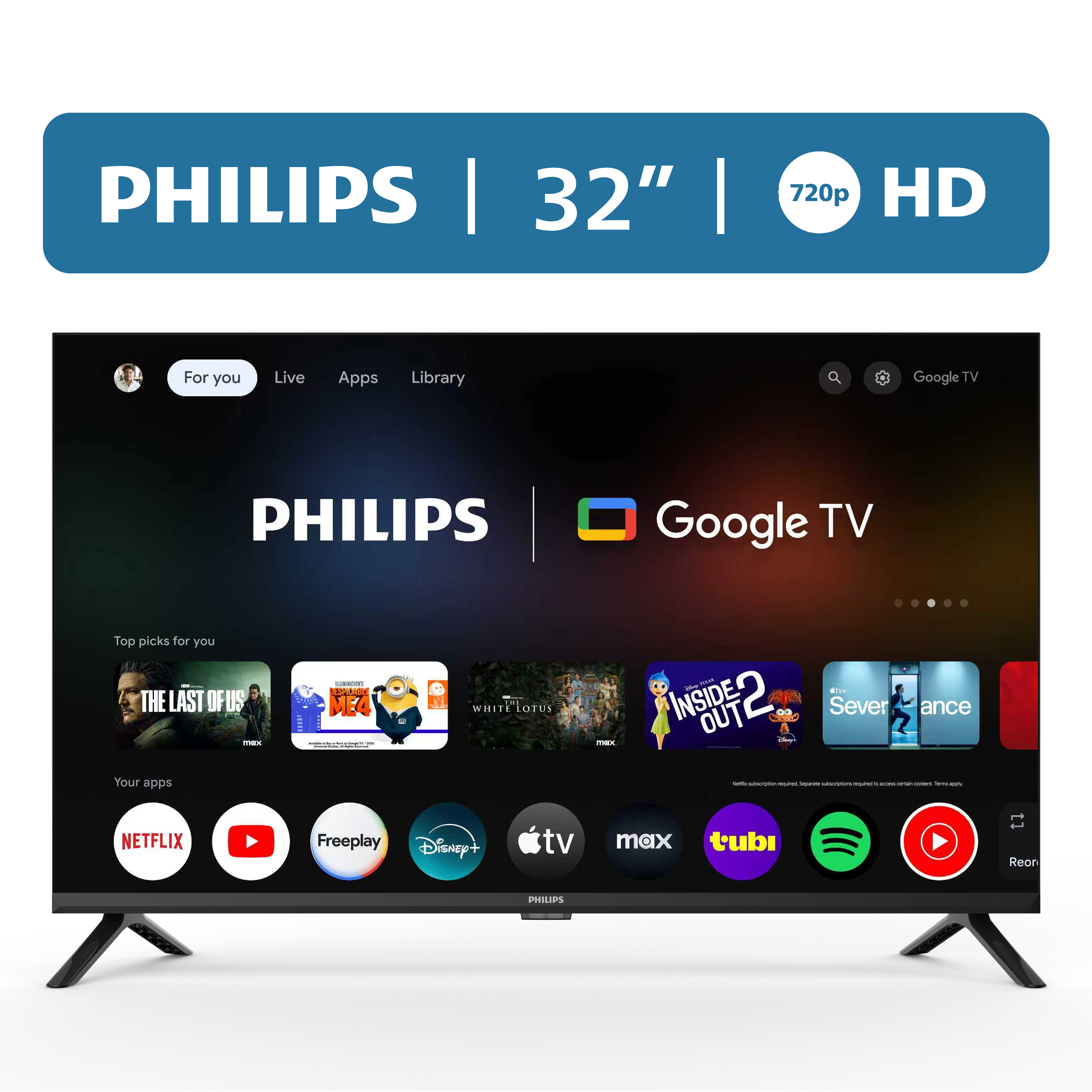 Philips 32" Class HD (720p) Google Smart LED TV (32PFL6446/F7)