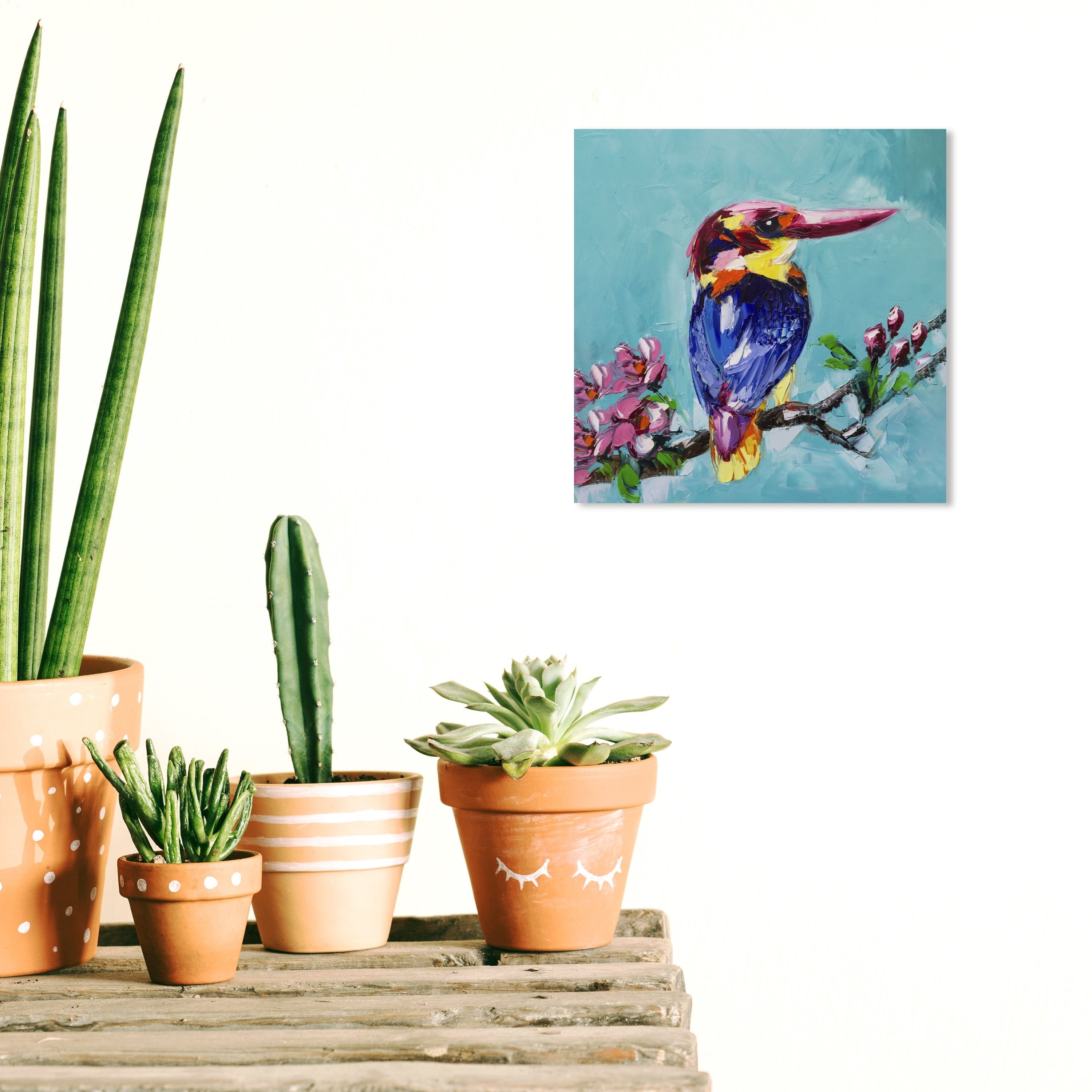 Wynwood Studio Paradise Song Bird 2 Animals Wall Art Canvas Print Blue 12x12