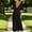 Black, variant on Asgosdo Women Dresses Summer V Neck Short Sleeve Pleated Botton Casual Going Out Maxi Dress with Pockets