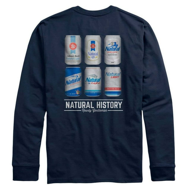 Natural Light Natty Histoire Rampant Gentleman à Manches Longues Bleu Marine T-Shirt-Petit