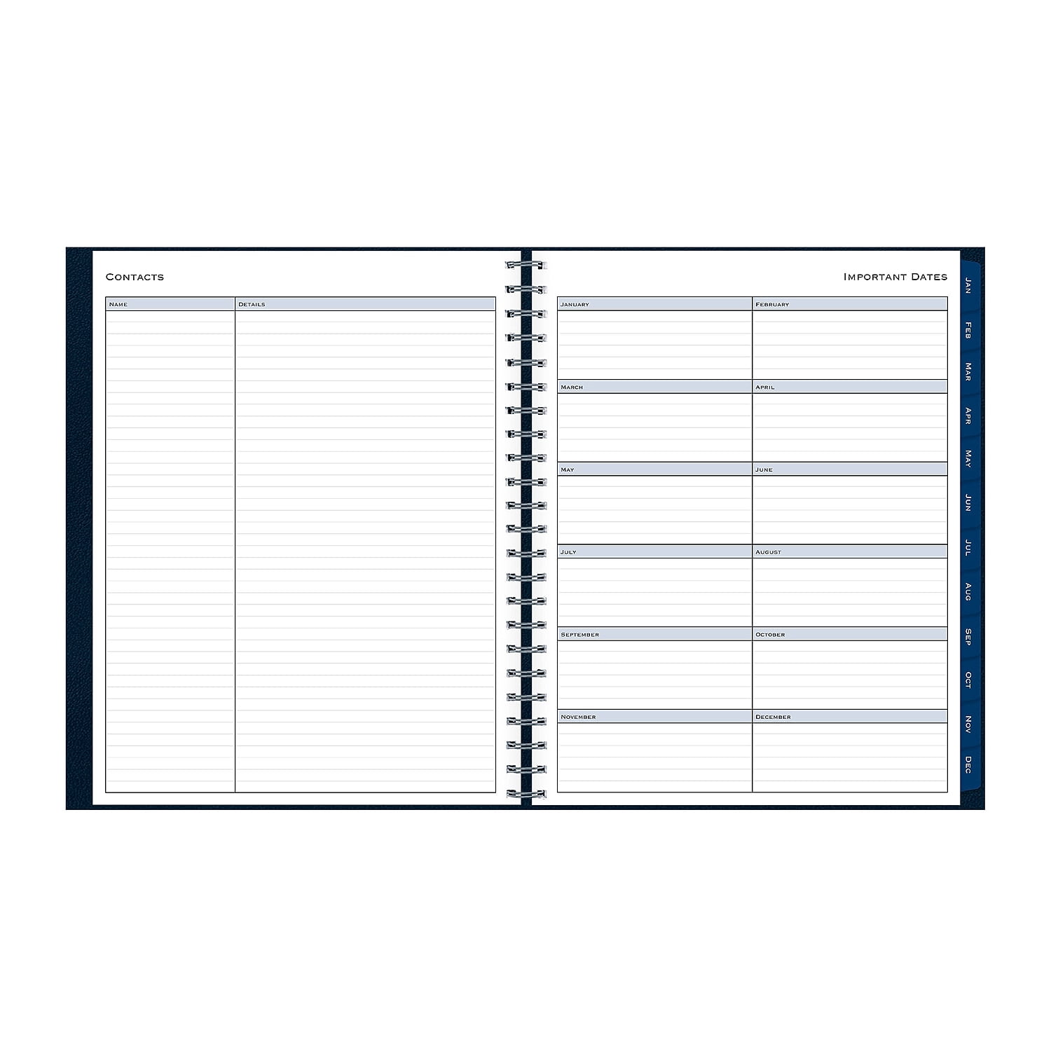 11 in. x 8.5 in. 12-Month (Jan to Dec): 2026 Passages Weekly Appointment Book and Monthly Planner - Navy Cover