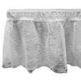KOVOT Lace Bedskirt King/Queen Floral Elastic White Bed Skirt