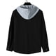 thumbnail image 4 of pstuiky camisas de manga larga para hombre, Top de color liso para niños, top informal con capucha, top de manga larga con capucha salir tops s, 4 of 6