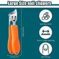 thumbnail image 3 of 2026 New Wide Jaw Toenail Clippers for Thick Nails, Anti-Splash Slanted Nail Cutters for Ingrown Nails, Long Handle Black, 3 of 7