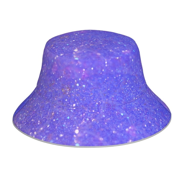 Balery Purple Glitter Sombreros para el sol para hombre y mujer, sombrero de pescador con UPF 50+