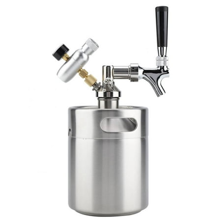 Rdeghly 2L Mini-fût en acier inoxydable avec robinet, système de  distributeur de bière artisanale pour brassage à domicile, mini-fût, baril  de bière en acier inoxydable