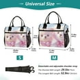thumbnail image 2 of Ckdifva Teddy Bears Pink Bows Cooler Bag Cooler Cooling Tote Lunch Bag Lunch Box Front Pocket with Shoulder Strap, 2 of 6