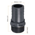thumbnail image 2 of Uxcell Barb Hose Fitting, Barbed Male Thread Pipe Connector Adapter Gray 30mm 2, 2 of 5