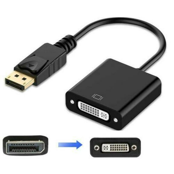 Display Port Male to DVI Female Cable Adapter Converter Thunderbolt DP for PC
