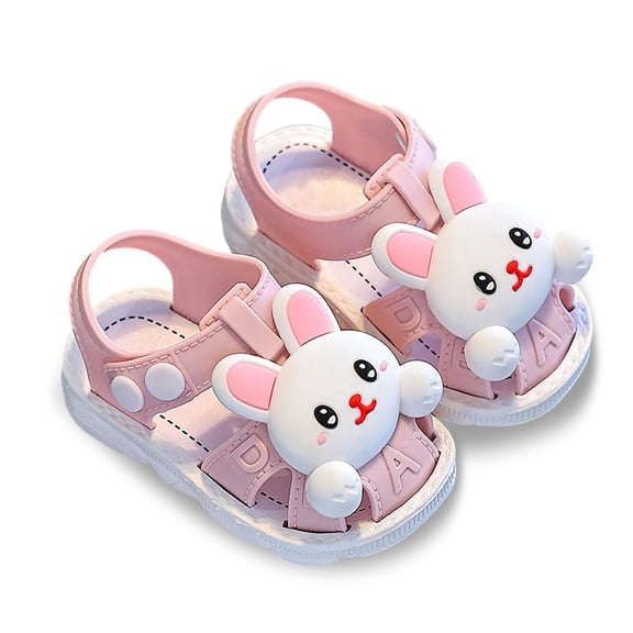 WAYUTE Girls' Sandals Breathable Lightweight Non Soft Sole Walking Shoes for Toddler Kids Fashion Footwear Summer Outdoor