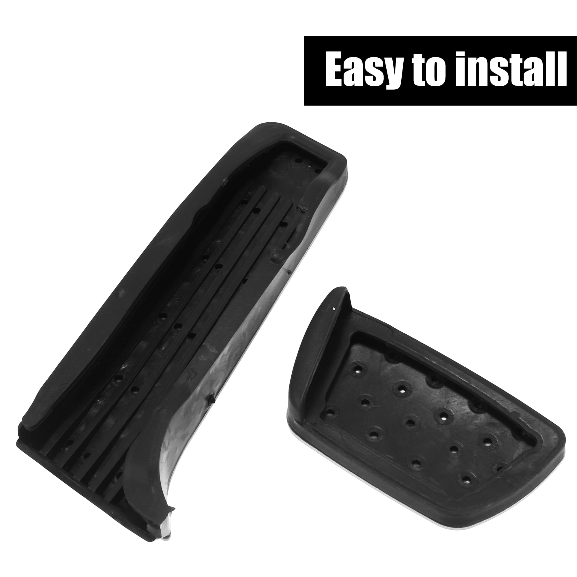 1 Set Anti Slip Brake and Gas Accelerator Pedal Covers Foot Pedal Pads for Toyota RAV4 Avalon Camry Silver Tone