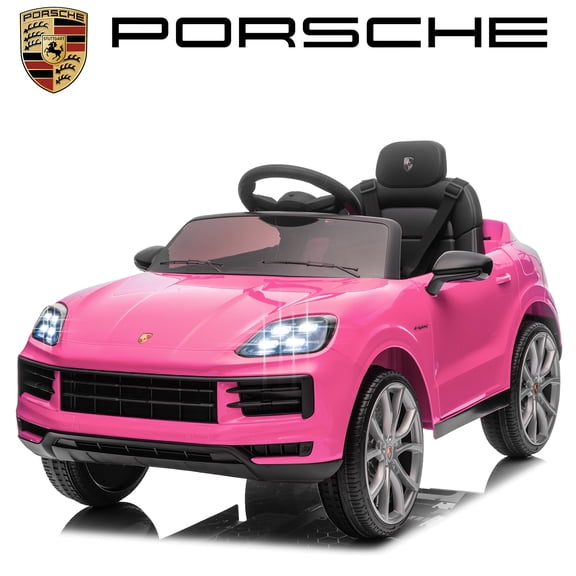 UBesGoo 12V Kids Ride on Car Toys, Licensed Porsche Cayenne Powered Electric Car for Kids, Parent Remote Control, Pink