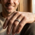 thumbnail image 3 of Pompeii 2Ct TW Men's Princess Cut Diamond Channel Set Wedding Ring Gold Lab Grown, 3 of 4