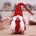 thumbnail image 4 of Beard Braid Christmas Tree Xmas Gnome Tumbler Ropa de pie Santa Toy Doll Hanging Wizard Wall Holiday Gift Rojo + Gris + Verde sidaley ZHF0245, 4 of 7