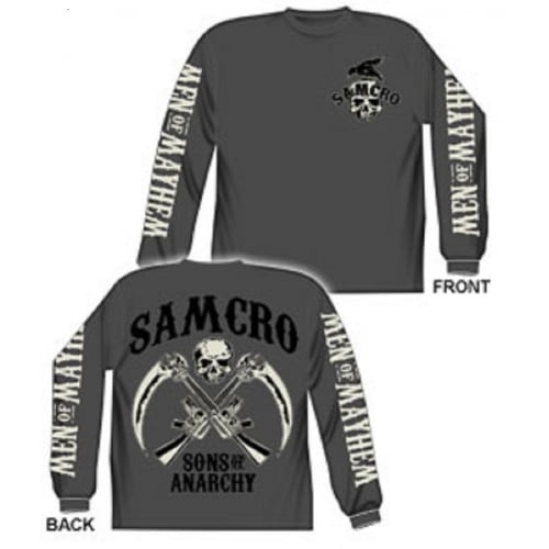 SONS of Anarchy Reaper Rough Chalk Logo Samcro T-Shirt