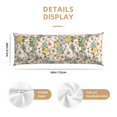 thumbnail image 2 of Naloa Daisy Super Soft 20x60 Body Pillow Case,Long Side Hidden Zipper（PILLOWS ARE NOT INCLUDED）, 2 of 6