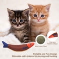 thumbnail image 4 of Uxcell Bite Resistant Catnip Playing, Durable and Interesting, Simulated Fish Cat Teeth Chew Playing Catnip Filled (Orange Blue, 2 Pcs), Intended for Bedroom / Balcony (23 x 3.8cm), 4 of 7