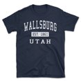 thumbnail image 1 of Wallsburg Utah Classic Established Men's Cotton T-Shirt, 1 of 1