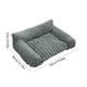 thumbnail image 3 of Cama para perros y gatos con forro de piel de conejo | Cojín suave y acogedor para sofá para mascotas para todo tipo de clima | Calidez invernal | Material transpirable | 50 x 30 x 20 cm | Gris,, 3 of 6