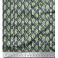 thumbnail image 1 of Soimoi Gray Viscose Chiffon Fabric Artistic Leaves Decor Fabric Printed Yard 42 Inch Wide, 1 of 3